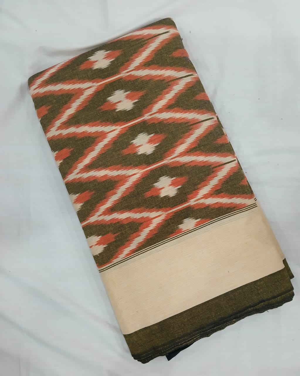 Pochampally Ikkat Cotton Single Bedsheet